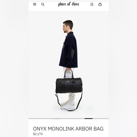SOLD ❌❌❌Place of Elms Onyx Monolink Arbor Weekender Bag - Picture 8 of 8